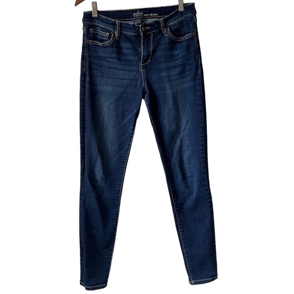 Soho New York and Company Dark Wash Super Skinny Jeans | Size 8 Regular - Picture 1 of 7